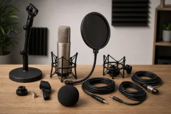 Mikrofon-Zubehör: Ständer, Pop-Schutz & Kabel