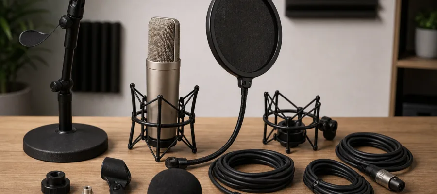 Mikrofon-Zubehoer kaufen: Kaufberatung fuer Staender, Pop-Schutz & Kabel fuer Mikrofone
